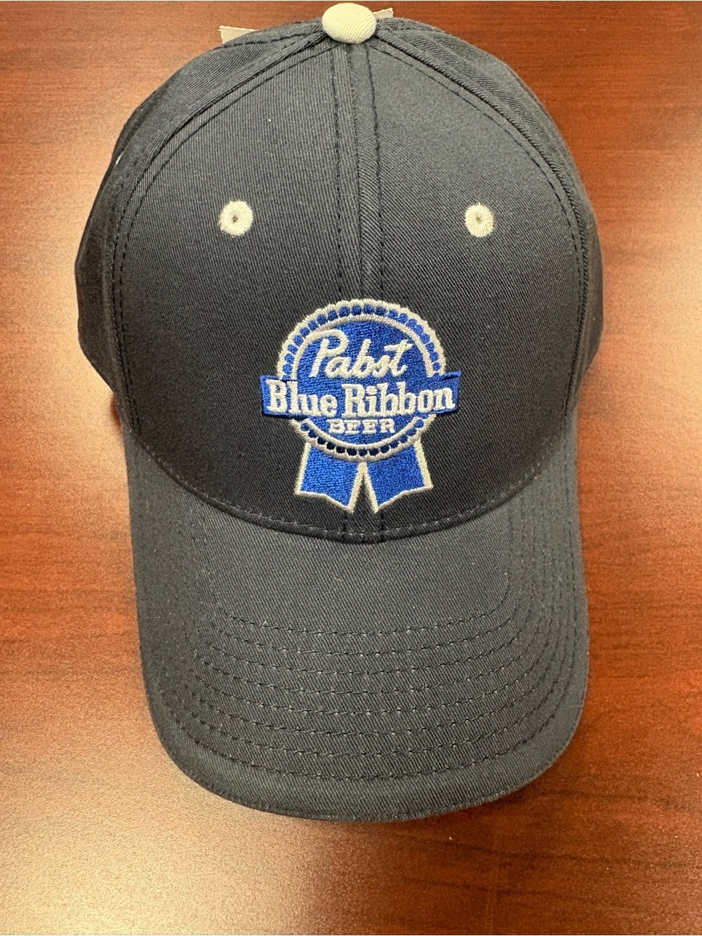 Ashworth Navy Baseball Cap with Blue & White Pabst Patch